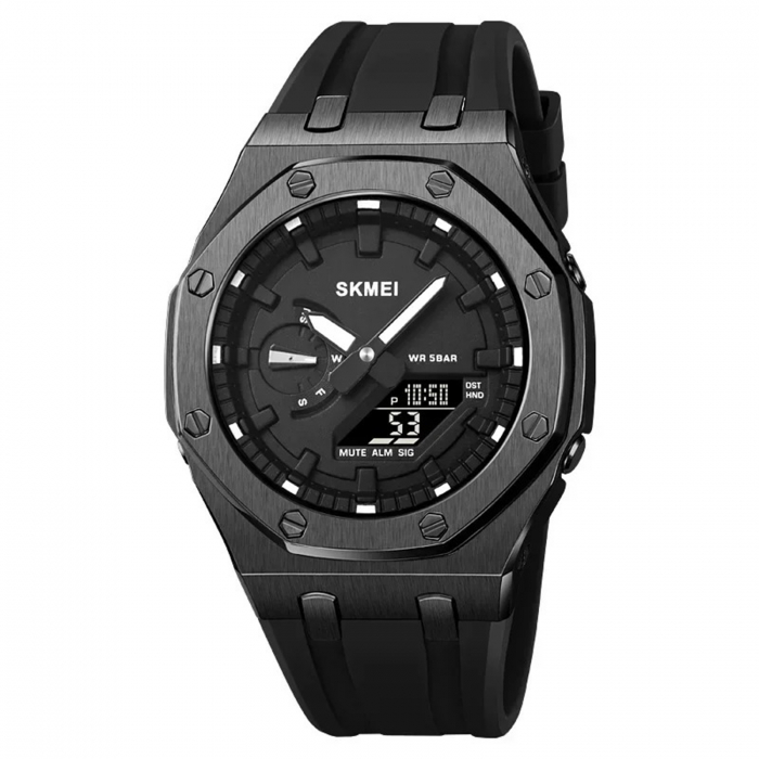 Ceas Digital Bărbați SKMEI 2243 Negru – Funcții Multiple, Design Sport, Cronometru, Alarmă, Rezistent la Apă 5ATM [1]