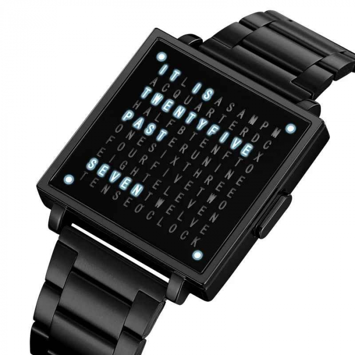 Ceas Digital SKMEI 2312 Unisex – Fashion Militar, LED, Rezistent la Apă 3ATM, Oțel Inoxidabil, Calendar, Sport Casual [2]