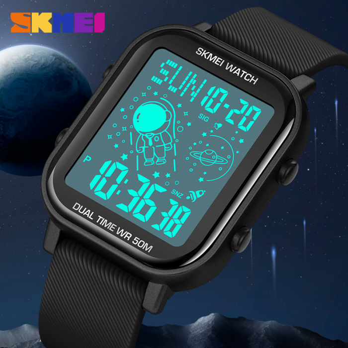 Ceas digital Skmei Casual Sport Dublu afisaj Alarma Cronometru Negru [3]