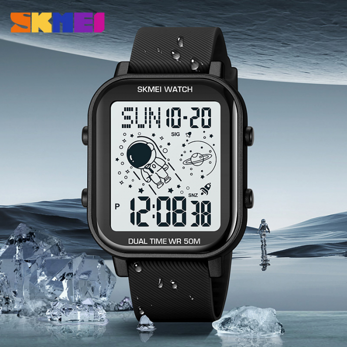 Ceas digital Skmei Casual Sport Dublu afisaj Alarma Cronometru Negru [2]