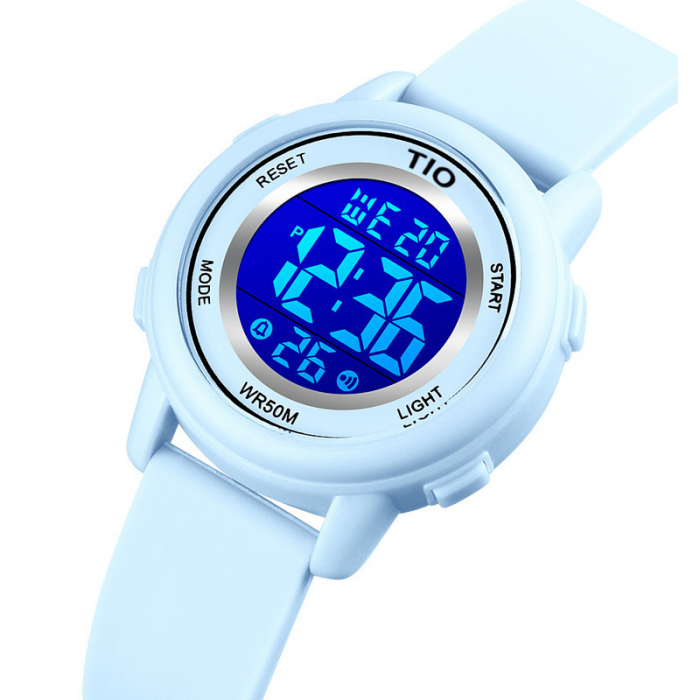 Ceas copii Tio Digital Cronometru Alarma Lumina fundal Confortabil Silicon Casual [6]
