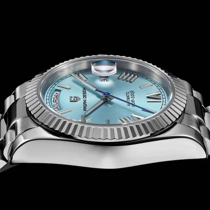 Ceas mecanic Pagani Design PD-1752, Seagull ST16, 36mm, afișaj zi și dată, oțel inoxidabil, rezistență 100m [3]