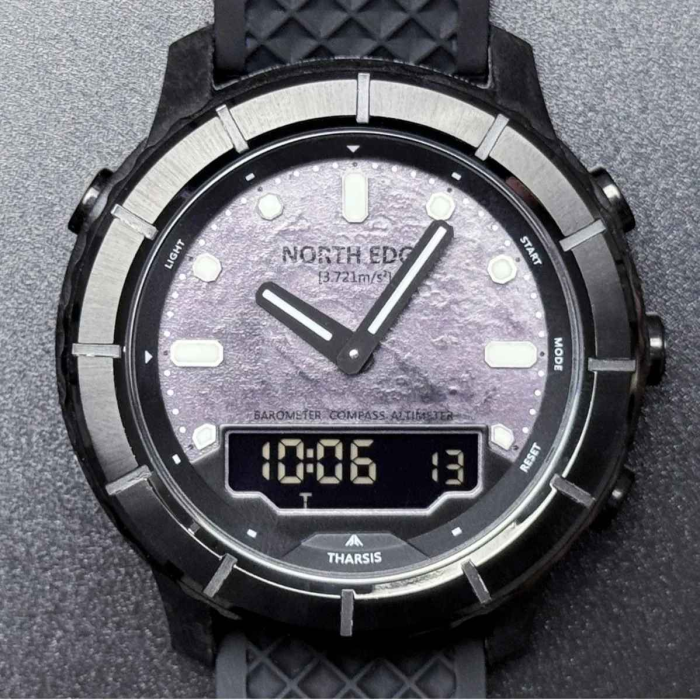 Ceas Outdoor NORTH EDGE THARSIS, Busolă, Altimetru, Barometru, Termometru, Carbon, 50M [2]
