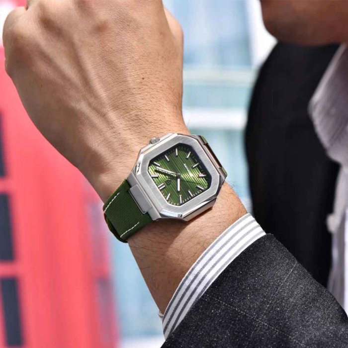 Ceas PAGANI DESIGN PD-YS019 Green, VH31 Quartz, Safir, Bezel Ceramic, 37mm, 50M [3]