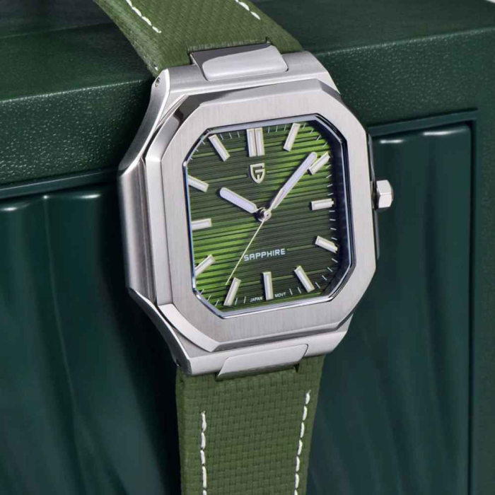 Ceas PAGANI DESIGN PD-YS019 Green, VH31 Quartz, Safir, Bezel Ceramic, 37mm, 50M [2]