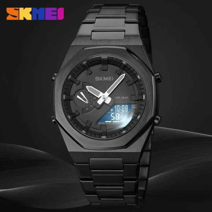 Ceas SKMEI 1816 Negru pentru Bărbați – Model Analog Digital cu LED, Alarmă și Cronometru [3]