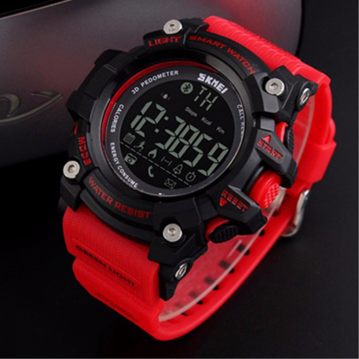 Ceas Smartwatch Barbati, Skmei, Stil Militar, Army, Digital,  Sport, Cronograf, Registru apeluri, Pasi, Distanta, Monitorizare Calorii [5]