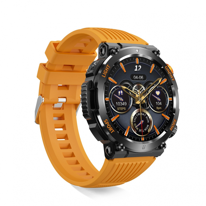 Ceas Smartwatch, Tio® Militar, Fitness, Calorii, Sport, LED Lanterna 1.46'' HD, Apeluri Bluetooth, Busola GPS [2]