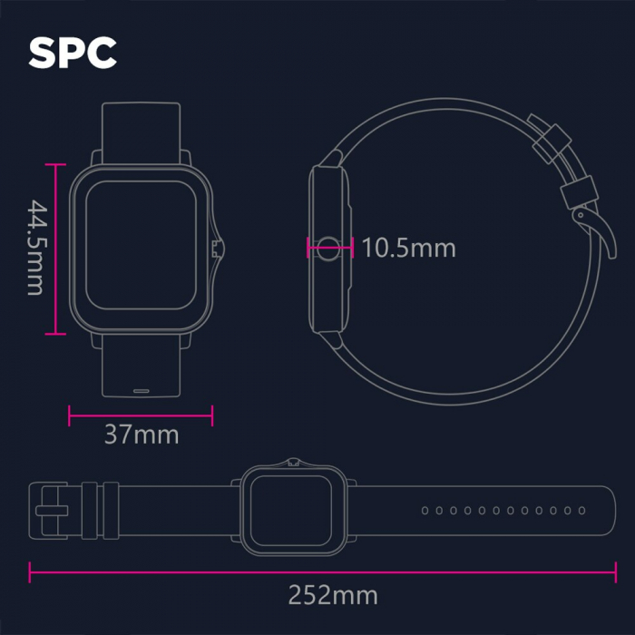 Ceas smartwatch Zeblaze GTS 2  Casual Ritm cardiac Tensiune arteriala Negru Vremea Fotografiere Cronometru Crem [4]