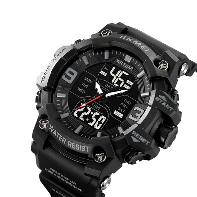 Ceas Sport Bărbătesc SKMEI 2222 – Analog-Digital, Dual Time, Cronometru, Alarmă, Rezistent la Apă 50m, Design Robust [2]