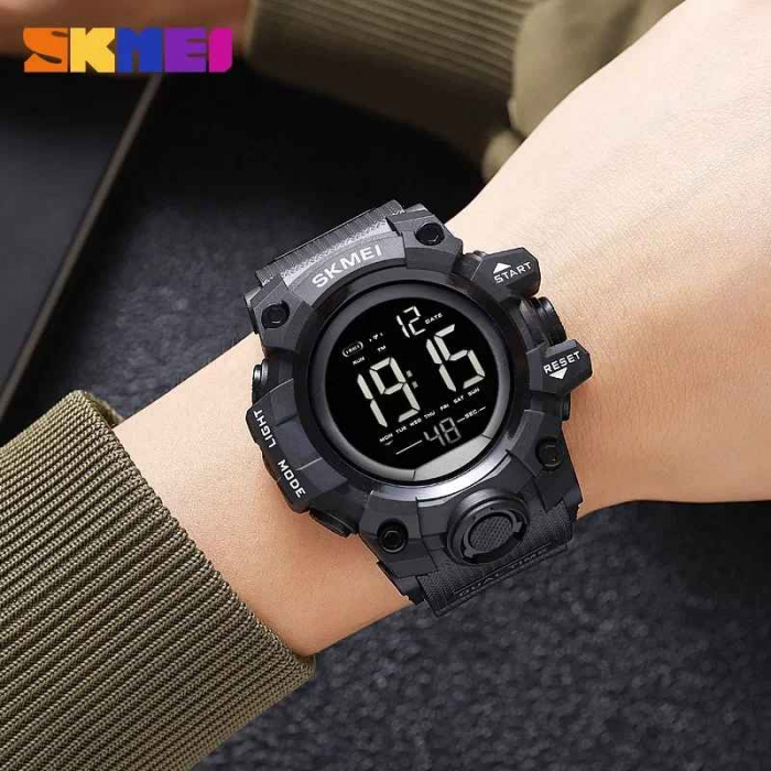Ceas Sport Militar Digital SKMEI 2140 – Afișaj LED, Cronometru, Alarmă, Rezistent la Apă 5ATM, Design Masculin Robust [2]