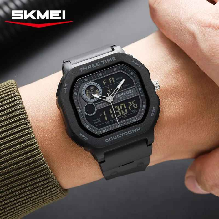 Ceas sport SKMEI 2641 bărbați, digital, negru, rezistent la apă 30M, funcție countdown [3]