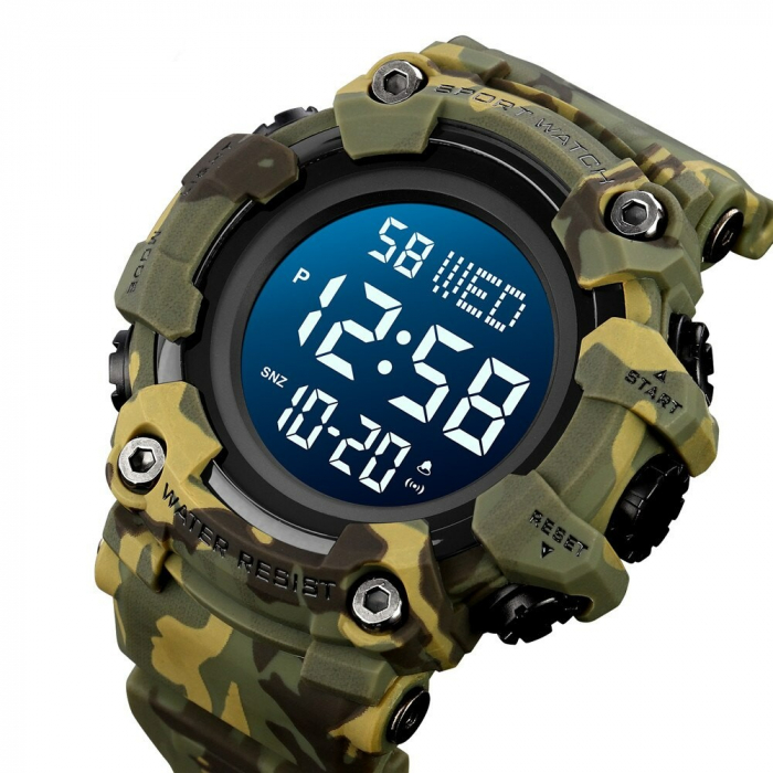 Ceas sport Skmei Camuflaj Militar Digital Alarma Cronometru Data Lumina de fundal [3]