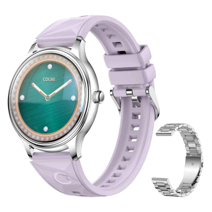 COLMI L28 Air Dual Strap – Smartwatch Ultra Slim 1.32” AMOLED, Bluetooth 5.2, Monitorizare Sănătate, Curea Silicon + Oțel Inoxidabil, Rezistent la Apă [2]