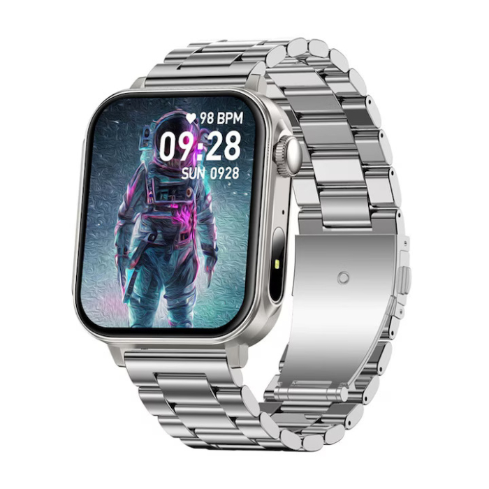 COLMI P80 Silver Steel – Smartwatch 1.83” HD, Bluetooth 5.3, Brățară Oțel Inoxidabil, Monitorizare Puls, Somn & Sport, IP67 Waterproof, Android & iOS [3]