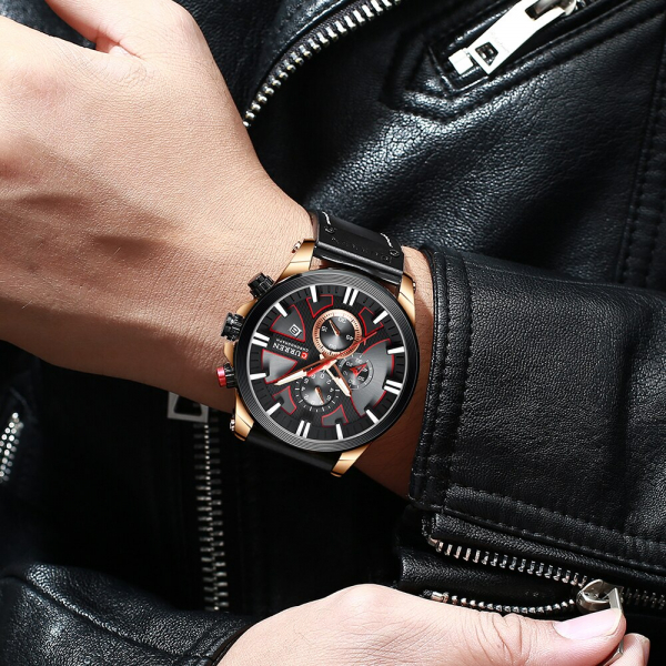 Curren, Ceas barbati casual, Mecanism Quartz, Curea din piele naturala [3]