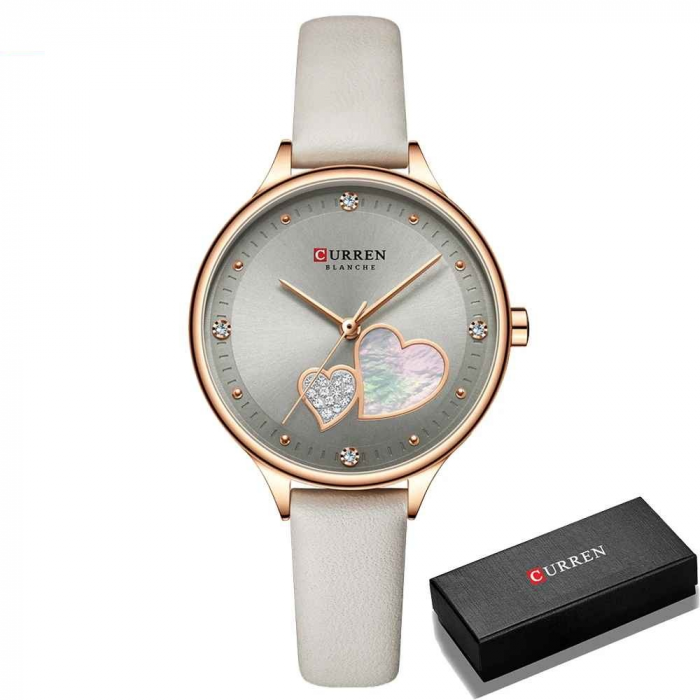 Ceas de damă Curren Gri – Elegant, cu curea din piele [3]