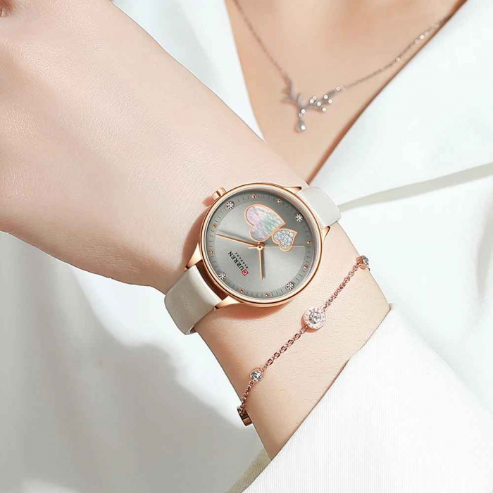 Ceas de damă Curren Gri – Elegant, cu curea din piele [4]
