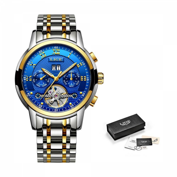 Lige Ceas mecanic automatic Clasic Fashion Otel inoxidabil [3]