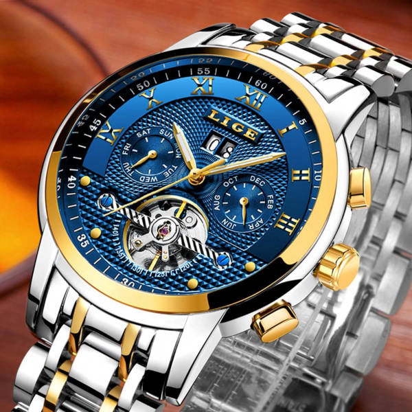 Lige Ceas mecanic automatic Clasic Fashion Otel inoxidabil [9]