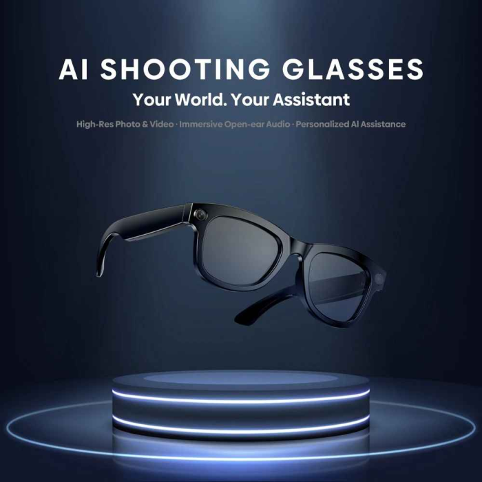 Ochelari Inteligenți AI Zeblaze cu Lentile de Soare Negre, Cameră 5 MP, Filmare 1080P, Asistent AI, Bluetooth 5.3, 32 GB, IPX4 [3]