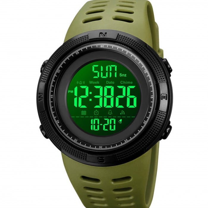 Skmei Ceas barbatesc Sport 5 ATM Cronometru Digital Verde [2]