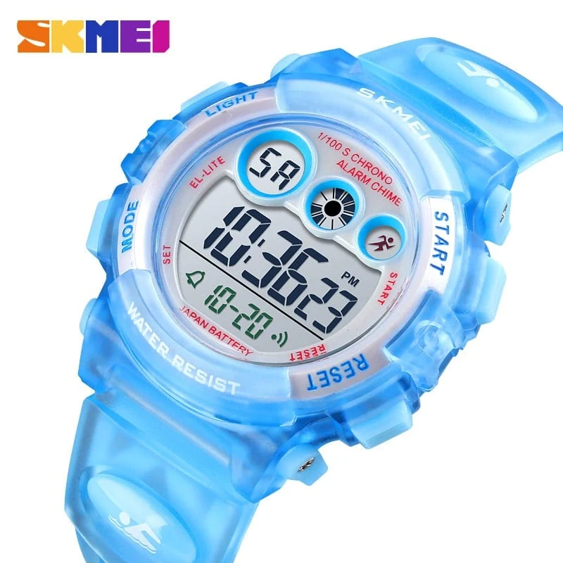 Skmei Ceas pentru copii Digital Sport Alarma Lumina de fundal Cronometru 5 ATM Albastru [2]