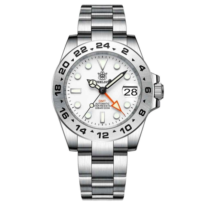 Steeldive SD1992 GMT Ceas Diver 300M, Automat NH34, Sapphire Glass, Oțel Inoxidabil, Super Lumină [1]