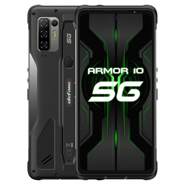 Telefon mobil Ulefone Armor 10 Negru, 5800 mAH, 5G, Android 10, Dual Sim,  6.67 FHD+, 8GB RAM, 128GB ROM ROM, Dimensity 800, NFC, IP68, 8000mAh [1]