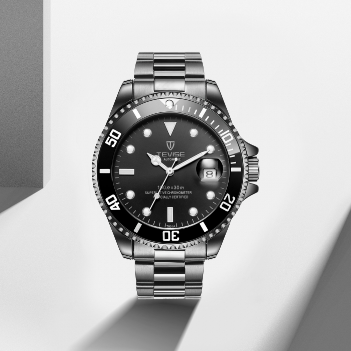 Tevise Ceas barbatesc de mana Mecanic Automatic Elegant Luxury Negru [2]