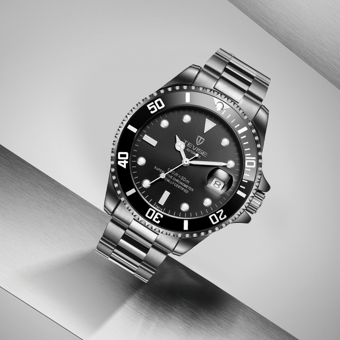 Tevise Ceas barbatesc de mana Mecanic Automatic Elegant Luxury Negru [3]