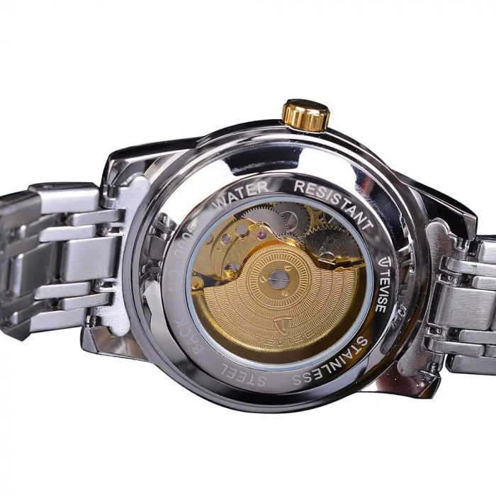 Tevise Ceas barbatesc de mana Retro Clasic Mecanic Automatic Fashion Luxury Skeleton [5]