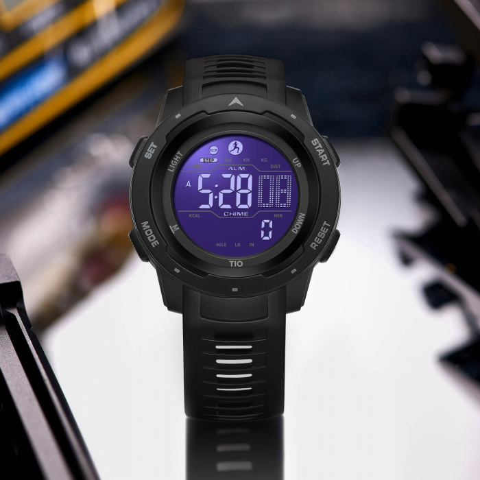 TIO Ceas barbatesc Sport Digital Alarma Cronometru Data 5 ATM [4]