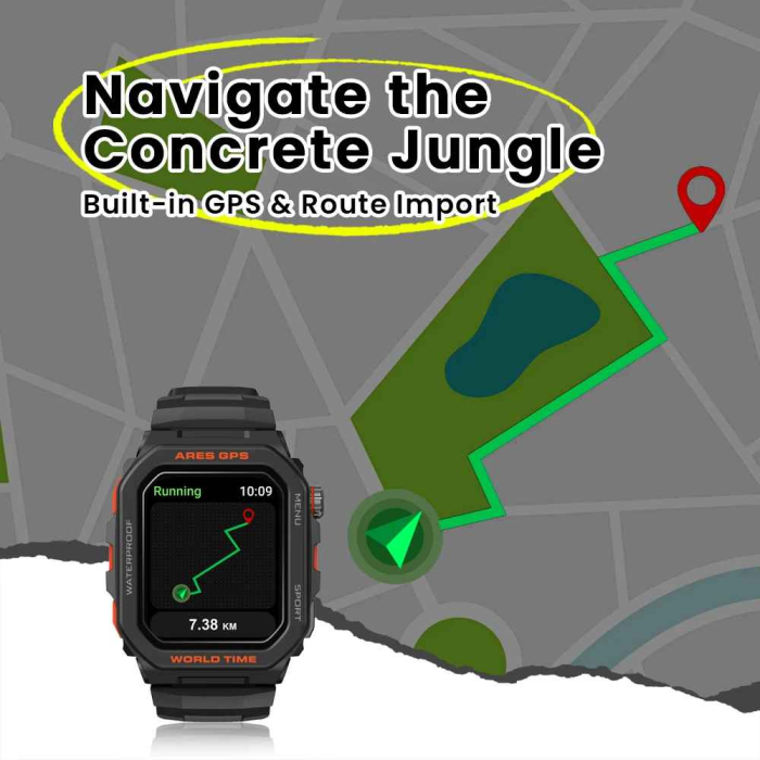 Zeblaze Ares GPS Smartwatch Negru – Ecran 1.75″ HD, GPS Încorporat, Apeluri Bluetooth, HR & SpO₂ [3]