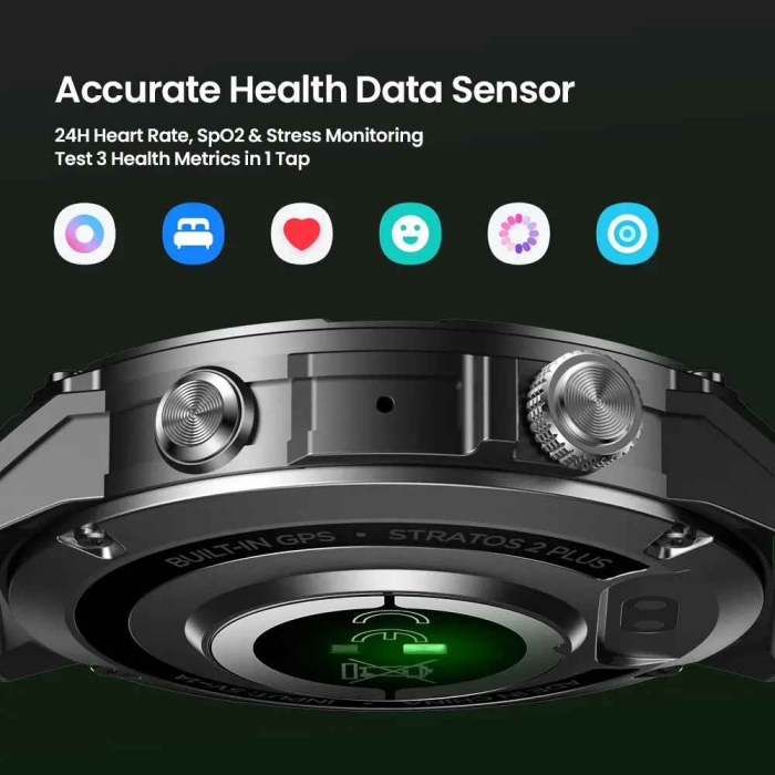 Zeblaze Stratos 2 Plus Smartwatch 1.43 AMOLED, GPS+BDS, Altimetru, Busolă, 530mAh, 3ATM, BLE 5.3 [4]