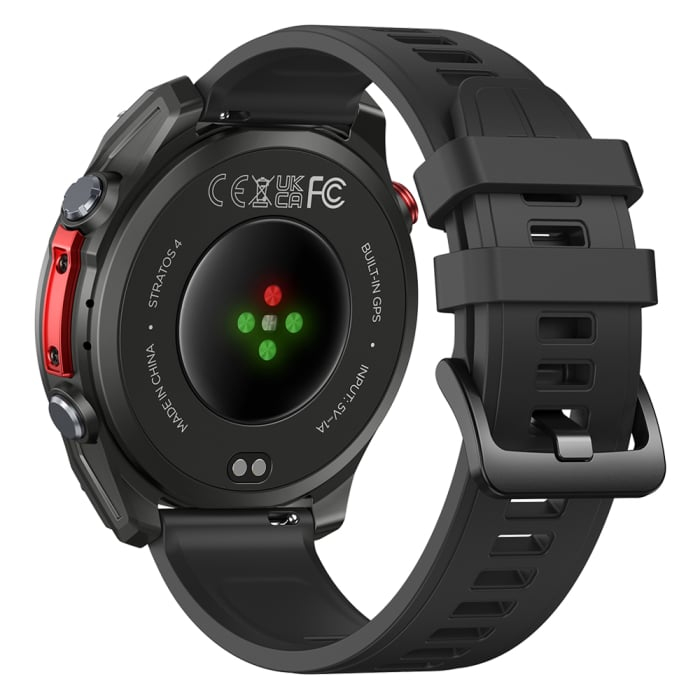 Zeblaze Stratos 4 Negru – Smartwatch GPS 1.43” AMOLED Gorilla Glass, 6 Sisteme Satelit, Apeluri Bluetooth, HR, SpO₂, 170+ Sporturi, Baterie 500 mAh, IP69K [4]
