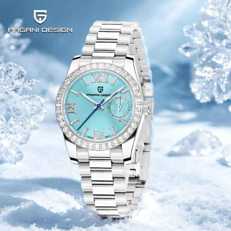 Ceas Damă PAGANI DESIGN PD-1776 Ice Blue, VH65, Safir, 100M, 32mm [1]