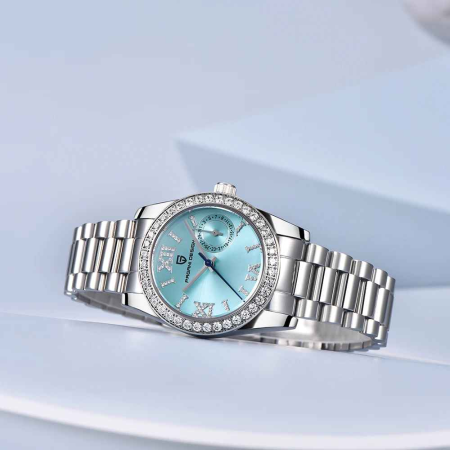 Ceas Damă PAGANI DESIGN PD-1776 Ice Blue, VH65, Safir, 100M, 32mm [4]