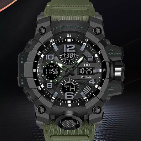 Ceas barbatesc Tio Sport Casual Stil Militar Army Rezistent la apa si socuri [4]