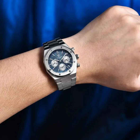 Ceas cronograf bărbați PAGANI DESIGN PD-1707, 40 mm, mecanism Seiko VK63, safir, brățară oțel inoxidabil, stil luxury sport [3]