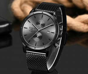 Ceas Barbatesc Cronograf Elegant Analog Quartz Otel inoxidabil [2]