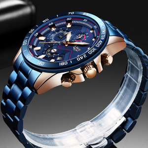 Ceas barbatesc Business Elegant Cronograf Elegant Otel Inoxidabil Quartz [6]
