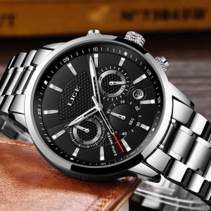 Ceas barbatesc Cronograf Quartz Otel inoxidabil Business Elegant [5]