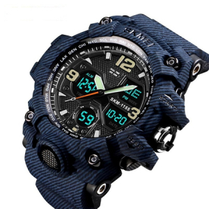 Ceas barbatesc Skmei, Militar, Shock Resistant, Digital, Sport, Army, Dual time, Cronograf [1]