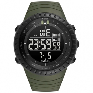 Ceas barbati Smael 1237, Sport, Digital, Rezistent la socuri, Army Green [0]
