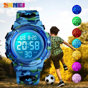 Ceas copii Skmei Digital Sport Army Alarma Cronometru [3]