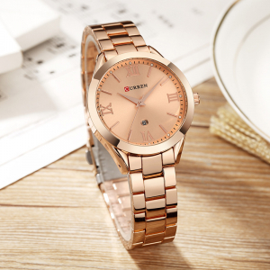 Ceas femei Curren Top Brand Luxury Casual Fashion Quartz Otel inoxidabil [3]