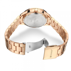 Ceas femei Curren Top Brand Luxury Casual Fashion Quartz Otel inoxidabil [4]