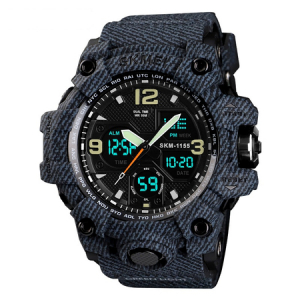 Ceasuri barbatesti - Ceas barbatesc Skmei, Militar, Shock Resistant, Digital, Sport, Army, Dual time, Cronograf