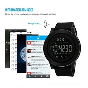 Ceas smartwatch Skmei 1255, Pedometru, Calorii, Distanta, Bluetooth, Buton Fotografiere [4]